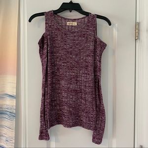 Hollister Cut-Out Shoulder Long-sleeve Shirt